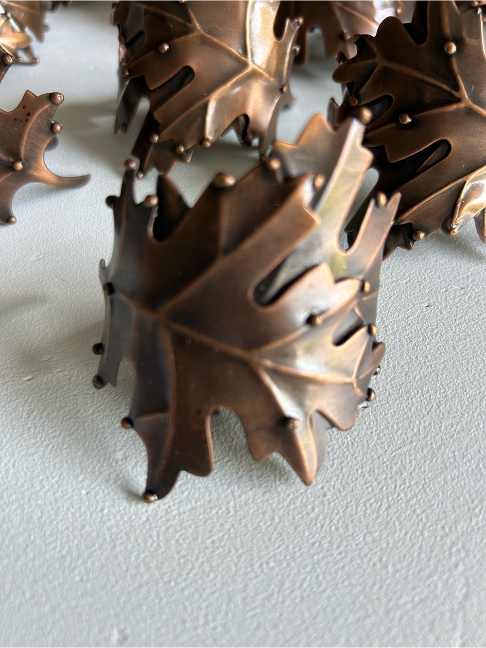 Pier 1 Copper Leaf Napkin Rings